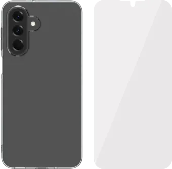 BlueBuilt Samsung Galaxy A17 Back Cover Transparant + BlueBuilt Screenprotector Glas