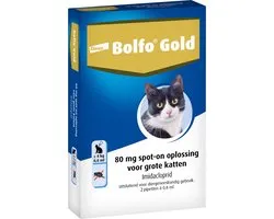 Bolfo Gold 80 Anti vlooienmiddel - Kat - >4 kg - 2 pipetten