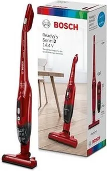 Bosch Serie 2 BBHF214R - draadloze steelstofzuiger - Zakloos - Rood Bosch Serie 2 BBHF214R - draadloze steelstofzuiger - Zakloos - Rood