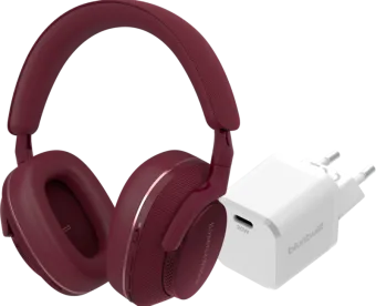 Bowers & Wilkins Px7 S2e Rood + BlueBuilt Power Delivery Oplader met Usb C Poort 20W Wit