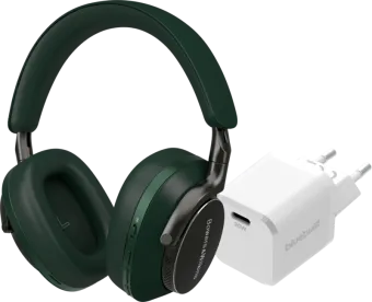 Bowers & Wilkins Px8 Groen + BlueBuilt Power Delivery Oplader met Usb C Poort 20W Wit