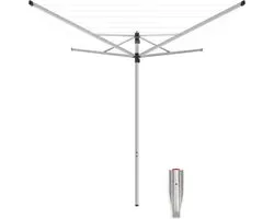 Brabantia Lift-O-Matic Droogmolen - met Metalen Grondanker - 40 m - Metallic Grey