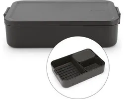 Brabantia Make & Take Bento Lunchbox - incl Bentobox - Large - Kunststof - Dark Grey