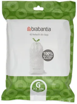 Brabantia PerfectFit Vuilniszakken - 23/30 l - Code G - 40 stuks Brabantia PerfectFit Vuilniszakken - 23/30 l - Code G - 40 stuks