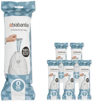 Brabantia PerfectFit Vuilniszakken - 30 l - Code O - 6 rollen x 20 stuks Brabantia PerfectFit Vuilniszakken - 30 l - Code O - 6 rollen x 20 stuks