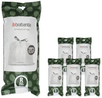 Brabantia PerfectFit Vuilniszakken - 36 l - Code R - 6 rollen x 20 stuks Brabantia PerfectFit Vuilniszakken - 36 l - Code R - 6 rollen x 20 stuks