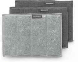 Brabantia SinkSide Microvezeldoekjes - Set van 3 - 16 x 22 cm - Mid Grey