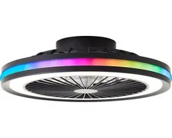 Brilliant Palmero - Plafondventilator - Plafondventilator - LED 40W - 3000K-6500K - Dimbaar - Zwart