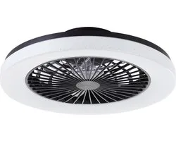 Brilliant Siano - Plafondventilator - Met verlichting - O 48 cm - LED 40W - CCT - 2700K-6500K - Dimbaar - Zwart - Zeer stil