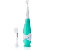Brush-Baby | BabySonic | Electrische Baby Tandenborstel (0 - 3 jaar) | Lichtgevend | Timer & Pulse | Zuignapvoet | Groen | Incl. 2 opzetborstels en batterij