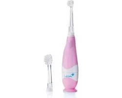 Brush-Baby | BabySonic | Electrische Baby Tandenborstel (0 - 3 jaar) | Lichtgevend | Timer & Pulse | Zuignapvoet | Roze | Incl. 2 opzetborstels en batterij