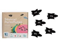 BS Eekhoorn Parachutes - Vang & Werpspel - 2 tot 20 Spelers - Vanaf 4 jaar - Buitenspeelgoed - Actief Spel - Strandspeelgoed