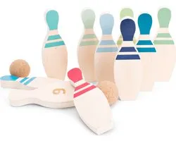 BS Toys Bowling Kegelspel - Actiespel - Kinder Speelgoed 3 Jaar - 2 tot 4 Spelers - 10 Kegels - Cadeau kind