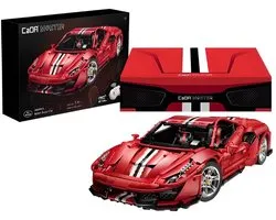 CADA MASTER Series Red Super Car - 3187 onderdelen - Compatibel met grote merken - Bouwdoos - RC