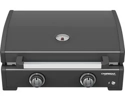 Campingaz Onyx 2 Plancha tafelbarbecue - draagbare barbecue - 2080 cm2 kookoppervlak - 10 jaar garantie op de branders en bakplaat - Zwart