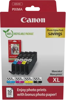 Canon CLI-551XL Cartridges Combo Pack