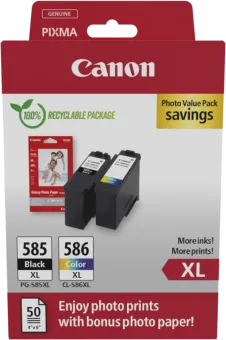 Canon PG-585XL + CL-586XL Combo Pack + Fotopapier