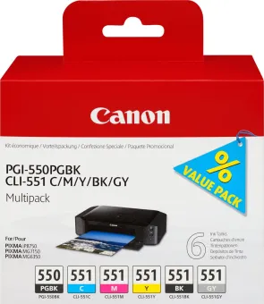 Canon PGI-550/CLI-551 Cartridges Combo Pack Canon PGI-550/CLI-551 Cartridges Combo Pack