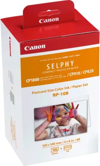 Canon RP-108 Ink Cassette/Paper Set 108 vel Canon RP-108 Ink Cassette/Paper Set 108 vel