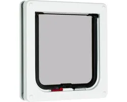 Cat Mate Afsluitbaar Kattenluik Weerbestendig met Magnetische Sluiting - 20cm x 19.2cm - Wit - 304W