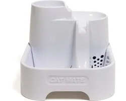 Cat Mate Drinkfontein 335E - met 3 Niveaus - voor Katten en Kleine Honden - 2 liter - wit