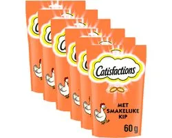 Catisfactions Snacks - Kattensnoepjes - Kip - 6x60g