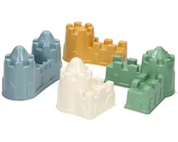 Cavallino Kasteel Zandvormen Pastelkleuren, 4st.