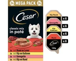 Cesar Hondenvoer - Classic Mix in Paté - Kuipjes - 24x150g