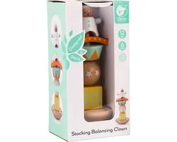 Classic World Houten Stapel en Balansspel Clown, 6dlg..