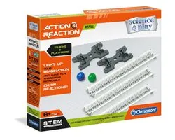 Clementoni - Actie & Reactie - Circuit + Platformen, uitbreidingsset - constructiespeelgoed, knikkerbaan, bouwset voor kinderen