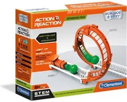 Clementoni - Actie & Reactie - Looping, uitbreidingsset - constructiespeelgoed, knikkerbaan, bouwset voor kinderen