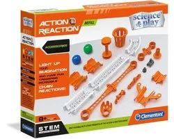 Clementoni - Actie & Reactie - Toebehoren, uitbreidingsset - constructiespeelgoed, knikkerbaan, bouwset voor kinderen