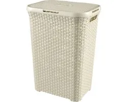 Curver Style Wasmand met Deksel - 60L - Vintage wit