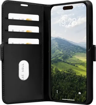 DBramante1928 Copenhagen Slim Apple iPhone 15 Book Case Leer Zwart