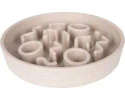 District 70 BAMBOO Slowfeeder - Stijlvolle anti-schrok voerbak voor katten - Merengue - O13 cm - Merengue O13 cm