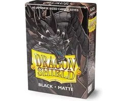 Dragon Shield Small Sleeves - Japanese Matte Black (60 Sleeves)