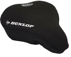 Dunlop Fietszadelhoes Gel - Hoes voor Fietszadel - Zadelcover - Fietsen zonder Zadelpijn - Gelzadel - Beschermt Zadel Slijtage - met Trekkoord voor Bevestiging - 24 x 27 CM - Zwart