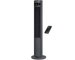 Duux Elevate - Stille Torenventilator met Ionisator - 12 Snelheden & Slimme Slaapmodus - Grijs