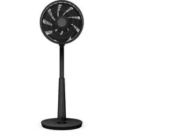 Duux Whisper 3 Statiefventilator - Zuinige Ventilator met 26 snelheden, Timer en Nachtmodus - In hoogte verstelbaar (73-95cm) - Horizontale + verticale oscillatie - Zwart