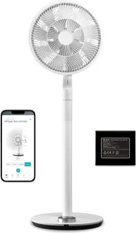Duux Whisper Flex Ultimate Wit - Smart Statiefventilator & Tafelventilator met Dock & Accu Duux Whisper Flex Ultimate Wit - Smart Statiefventilator & Tafelventilator met Dock & Accu