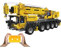 DW4Trading Remote Controlled Mobiele Hijskraan met 8 Motoren - 2688 Onderdelen - Takelwagen met Afstandsbediening - Compatibel met Grote Merken