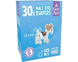 Easypets Dog Diapers Male - Hondenluiers Reu - M/L - 30 stuks - Grootverpakking