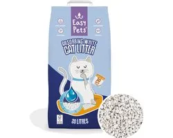 EasyPets Kattenbakvulling 20L - Absorberend Wit - Extra Geurcontrole - Hygiëne