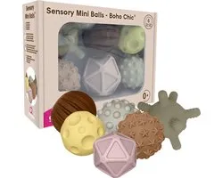 Edushape Sensorische Mini Speelgoed Ballen / Zintuig Stimulatie Boho Chic - Ø 10cm - 6 stuks