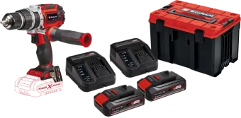 Einhell TP-CD 18/60 Li-i BL Solo 2,5 Ah Accu (2x) E-Case M Starterspakket