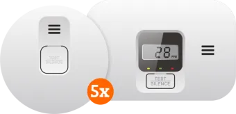 Elro Blue Line CBFS58R Rookmelder 5-pack + Koolmonoxidemelder