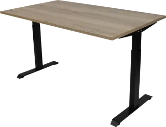 Euroseats Zit/Zit Bureau 160 x 80 Zwart/Eiken