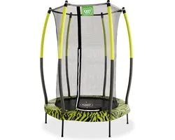 EXIT Tiggy junior trampoline met veiligheidsnet ø140cm - zwart/groen