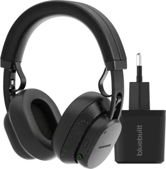 Fairbuds XL Zwart + BlueBuilt Quick Charge Oplader met Usb A