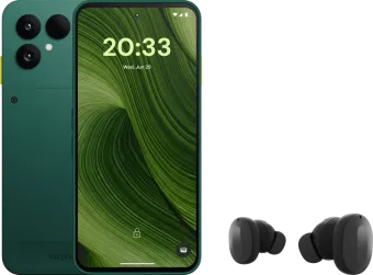 Fairphone 6 256GB Groen 5G + Fairphone Fairbuds True Wireless Earbuds Zwart